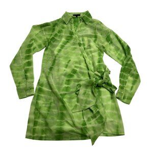 H:ours Jaci Wrap Mini Dress in Green